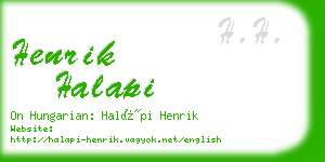 henrik halapi business card